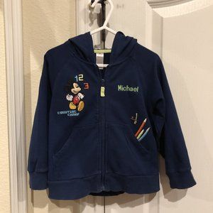 Disney Baby Boys Mickey Mouse Hooded Jacket Blue